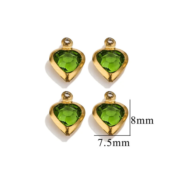 Stainless Steel Crystal Water Drop Pendant Necklace Electroplated Jewelry Accessories Wholesale