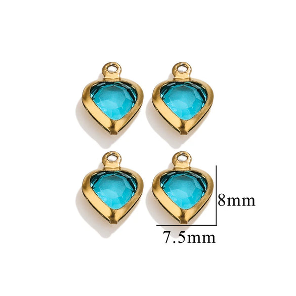 Stainless Steel Crystal Water Drop Pendant Necklace Electroplated Jewelry Accessories Wholesale