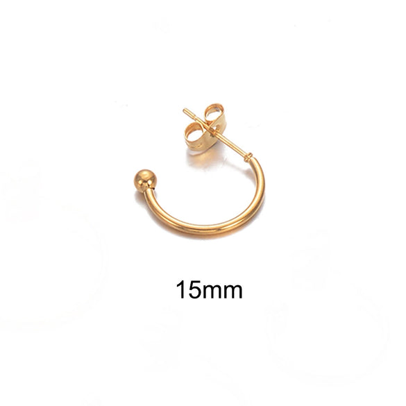 Stainless Steel Cshaped Electroplated Diy Handmade Earrings Jewelry Materials