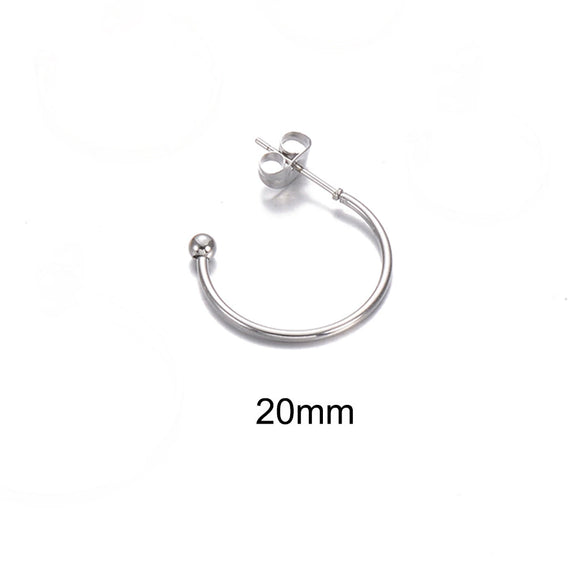 Stainless Steel Cshaped Electroplated Diy Handmade Earrings Jewelry Materials