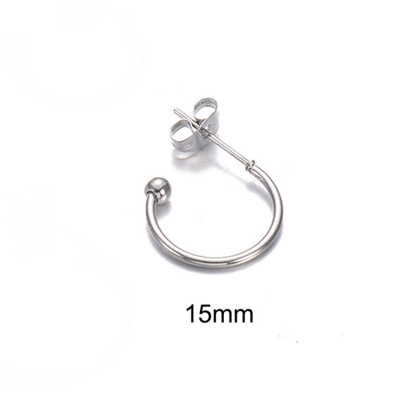 Stainless Steel Cshaped Electroplated Diy Handmade Earrings Jewelry Materials