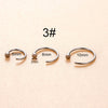 Stainless Steel Cshaped Geometric Nose Ring Jewelry With Electroplating