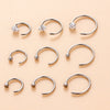 Stainless Steel Cshaped Geometric Nose Ring Jewelry With Electroplating