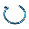 Stainless Steel Cshaped Nose Ring And Lip Ring Multicolor Electroplating