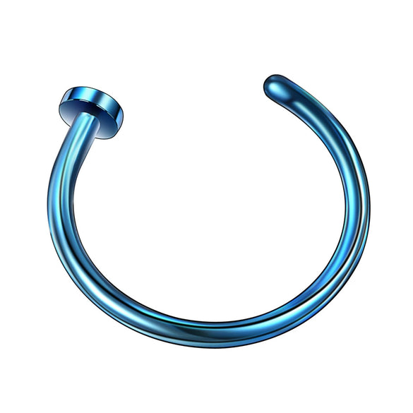 Stainless Steel Cshaped Nose Ring And Lip Ring Multicolor Electroplating