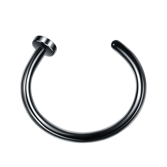 Stainless Steel Cshaped Nose Ring And Lip Ring Multicolor Electroplating