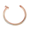 Stainless Steel Cshaped Nose Ring And Lip Ring Multicolor Electroplating