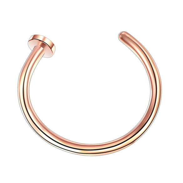Stainless Steel Cshaped Nose Ring And Lip Ring Multicolor Electroplating