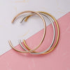 Stainless Steel Cshaped Open Simple Bracelet Jewelry Accessories Electroplated 18K Furnace Gold