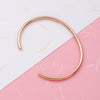 Stainless Steel Cshaped Open Simple Bracelet Jewelry Accessories Electroplated 18K Furnace Gold