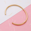 Stainless Steel Cshaped Open Simple Bracelet Jewelry Accessories Electroplated 18K Furnace Gold