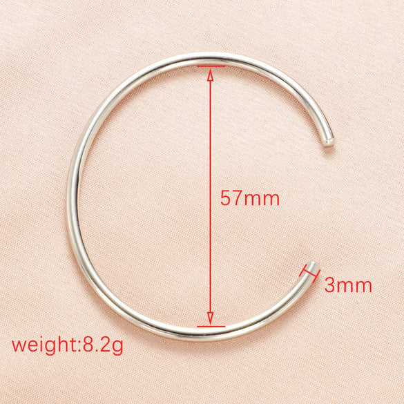 Stainless Steel Cshaped Open Simple Bracelet Jewelry Accessories Electroplated 18K Furnace Gold