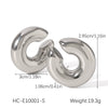Stainless Steel Cshaped Scale Texture Geometric Hollow Ear Clip Electroplated Women's Earrings