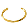 316L Stainless Steel Cshaped Twisted Geometric Opening Adjustable Unisex Couple Bracelet With Electroplating