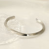 316L Stainless Steel Cshaped Twisted Geometric Opening Adjustable Unisex Couple Bracelet With Electroplating