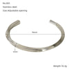 316L Stainless Steel Cshaped Twisted Geometric Opening Adjustable Unisex Couple Bracelet With Electroplating