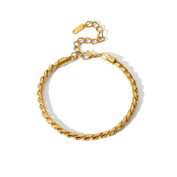 Stainless Steel Cuban Chain Bracelet And Necklace Set With Serpentine Pattern Vacuum Real Gold Electroplated In Pvd Furnace For Unisex