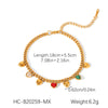 Stainless Steel Cuban Chain Tassel Love Zircon Inlaid Women's Fashion Bracelet