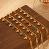 Stainless Steel Cuban Chain Tassel Love Zircon Inlaid Women's Fashion Bracelet