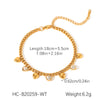 Stainless Steel Cuban Chain Tassel Love Zircon Inlaid Women's Fashion Bracelet