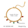 Stainless Steel Cuban Chain Tassel Love Zircon Inlaid Women's Fashion Bracelet
