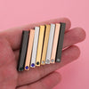 Stainless Steel Cuboid Pendant Water Cup Diamond Accessories Stereo Stick With Birthstone Electroplated Smooth