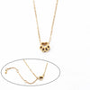 Stainless Steel Cute Cat's Claw Ushape Pendant Necklace Electroplated Cartoon Animals Style Ochain