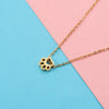 Stainless Steel Cute Cat's Claw Ushape Pendant Necklace Electroplated Cartoon Animals Style Ochain