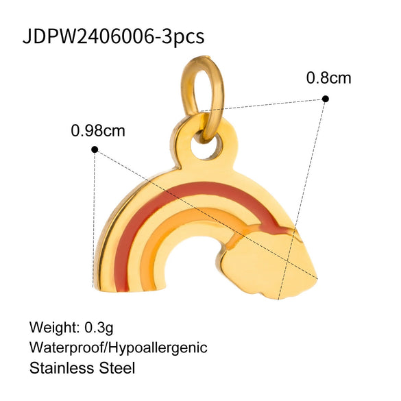 Stainless Steel Cute Oil Dropping Animal Style Pendant Necklace Accessories For Women With Electroplating