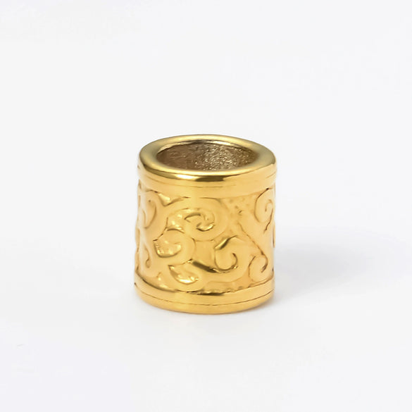 Stainless Steel Cylinder Pattern Casting Electroplating Bead Accessories For Diy Bracelet
