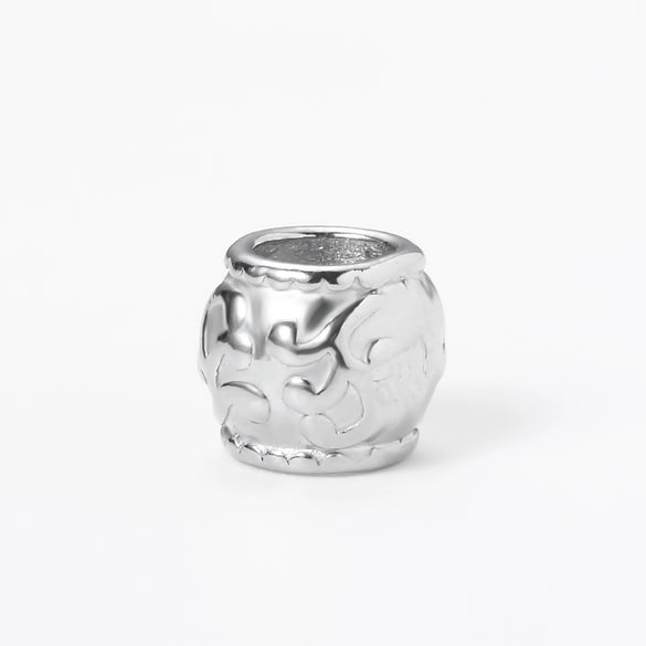 Stainless Steel Cylinder Pattern Casting Electroplating Bead Accessories For Diy Bracelet