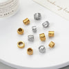 Stainless Steel Cylinder Pattern Casting Electroplating Bead Accessories For Diy Bracelet