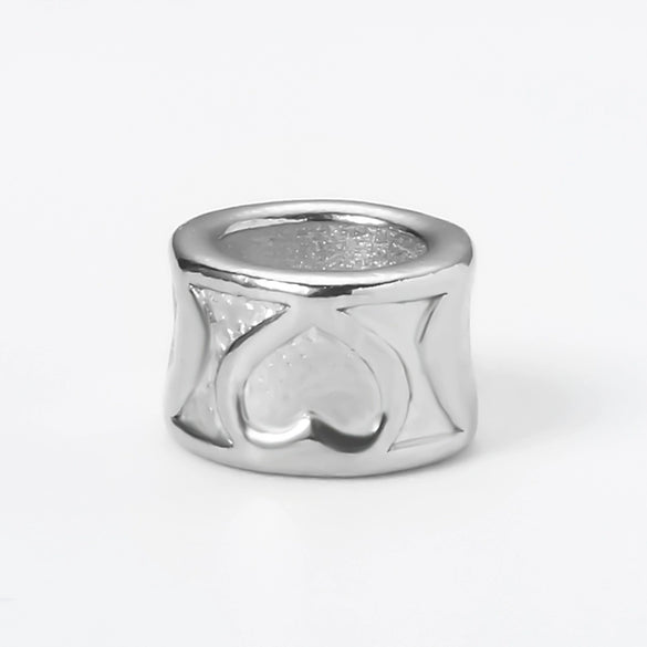 Stainless Steel Cylinder Pattern Casting Electroplating Bead Accessories For Diy Bracelet