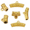 Stainless Steel Cylindrical String Spacer Beads And Hanging Tube Pendant Electroplated For Diy Necklace