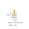 Stainless Steel 3D Real Shell Letter Necklace Titanium Steel Pendant Jewelry Electroplated