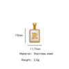 Stainless Steel 3D Real Shell Letter Necklace Titanium Steel Pendant Jewelry Electroplated