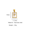 Stainless Steel 3D Real Shell Letter Necklace Titanium Steel Pendant Jewelry Electroplated