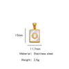 Stainless Steel 3D Real Shell Letter Necklace Titanium Steel Pendant Jewelry Electroplated