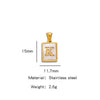 Stainless Steel 3D Real Shell Letter Necklace Titanium Steel Pendant Jewelry Electroplated