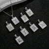 Stainless Steel 3D Real Shell Letter Necklace Titanium Steel Pendant Jewelry Electroplated