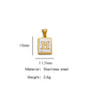Stainless Steel 3D Real Shell Letter Necklace Titanium Steel Pendant Jewelry Electroplated