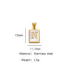 Stainless Steel 3D Real Shell Letter Necklace Titanium Steel Pendant Jewelry Electroplated
