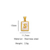 Stainless Steel 3D Real Shell Letter Necklace Titanium Steel Pendant Jewelry Electroplated