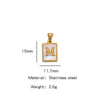 Stainless Steel 3D Real Shell Letter Necklace Titanium Steel Pendant Jewelry Electroplated