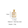 Stainless Steel 3D Real Shell Letter Necklace Titanium Steel Pendant Jewelry Electroplated