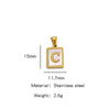 Stainless Steel 3D Real Shell Letter Necklace Titanium Steel Pendant Jewelry Electroplated