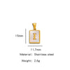 Stainless Steel 3D Real Shell Letter Necklace Titanium Steel Pendant Jewelry Electroplated