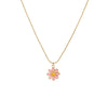 Stainless Steel Daisy Flower Geometric Necklace With Electroplating
