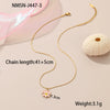 Stainless Steel Daisy Flower Geometric Necklace With Electroplating