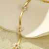 Stainless Steel Daisy Flower Necklace For Women Fashion Electroplating Jewelry